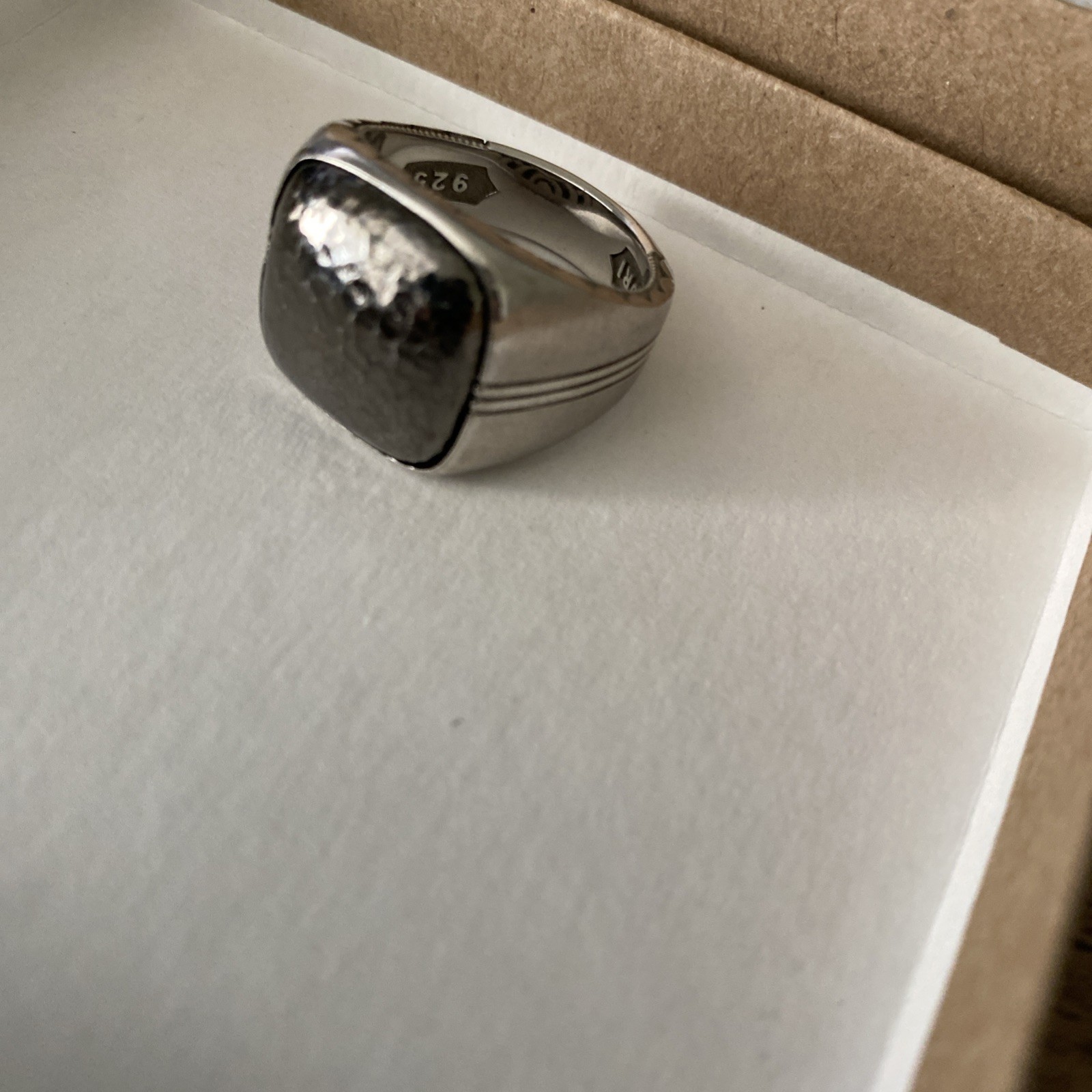 NEW TACORI Legend Signet Ring Stamped TACORI & 925 Men’s 9-9 1/2