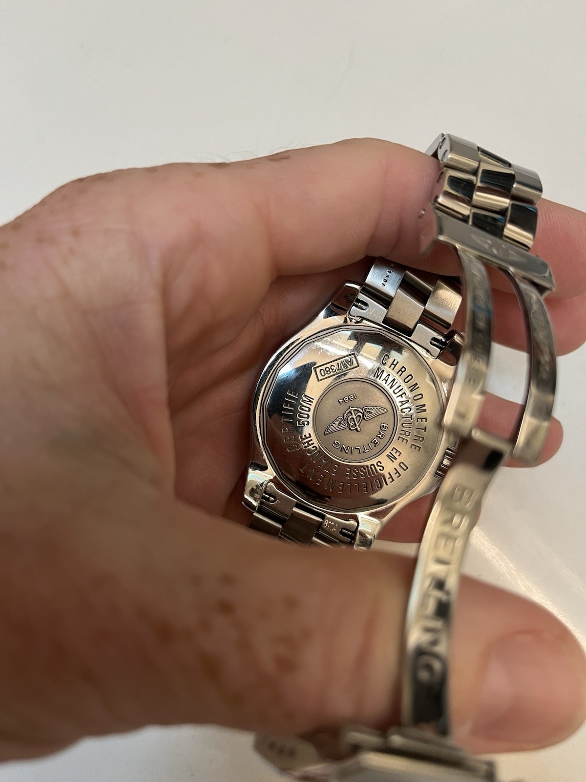 🔥🔥Breitling A17380 Swiss Chronometer Automatic Steel Black Dial Watch