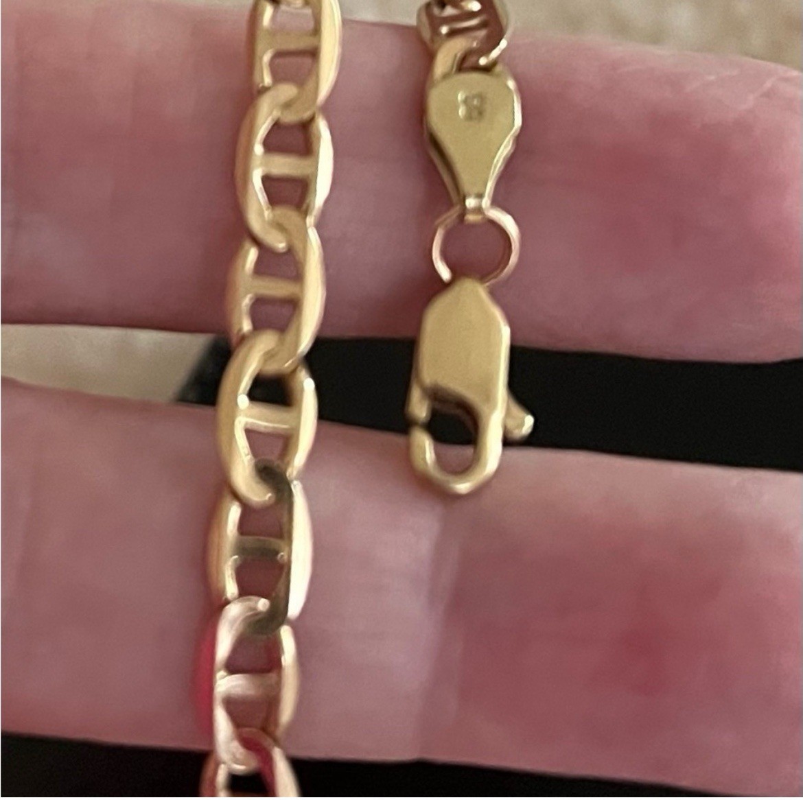 14k Italian Gold Gucci Style Link Bracelet 7” 5.9 Grams