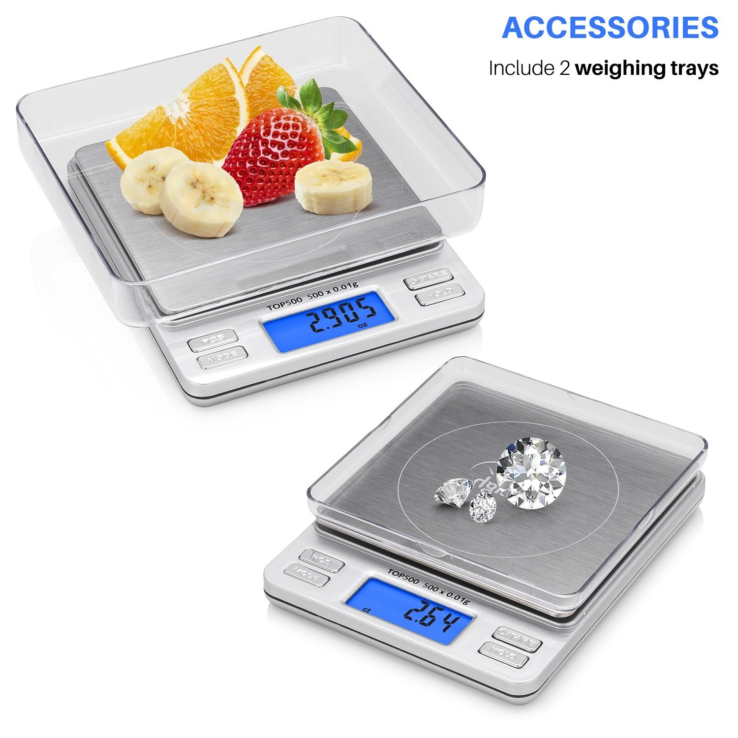 Smart Weigh Digital Pro Pocket Scale 500G X 0.01 Grams Precise Weighing Professi