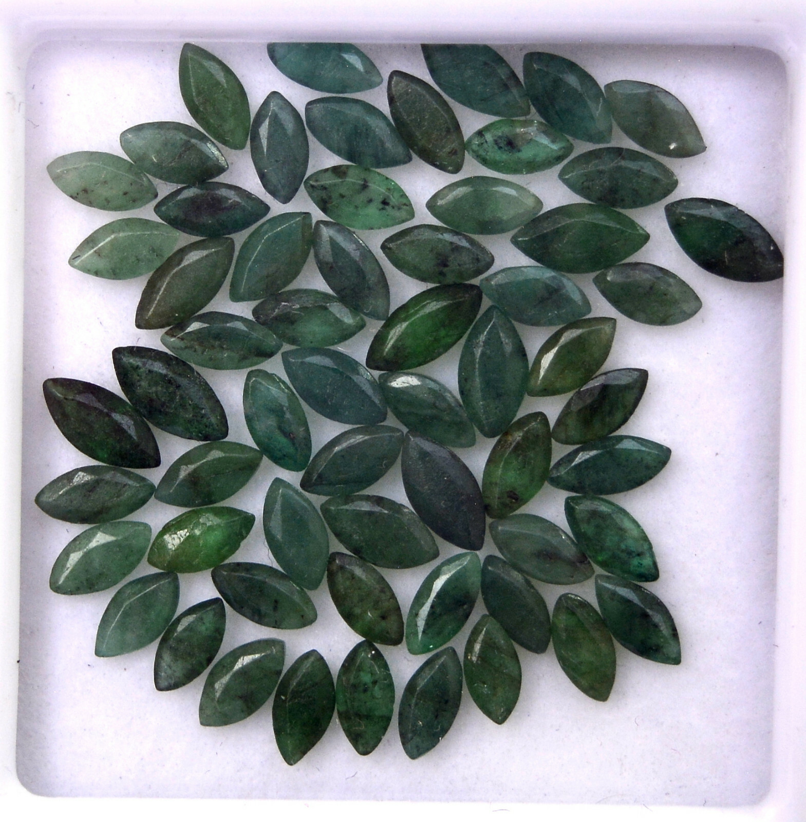 4.50×2.50 To 6×3 mm Natural Emerald Marquise Cut Lot 60 Pcs 9.59 Cts Loose Gems
