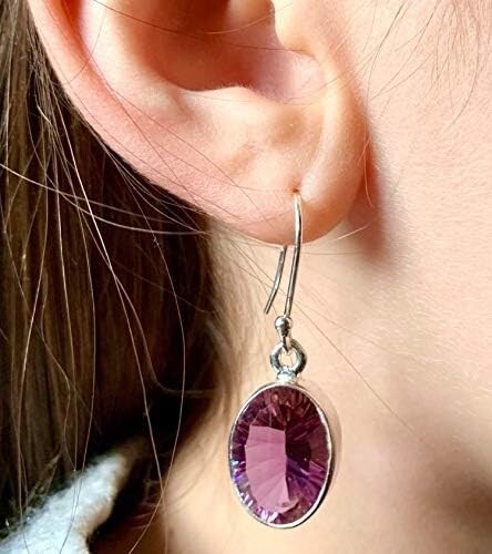 Reflections’ Color Change Green Purple Alexandrite Earrings 925 Sterling Silver