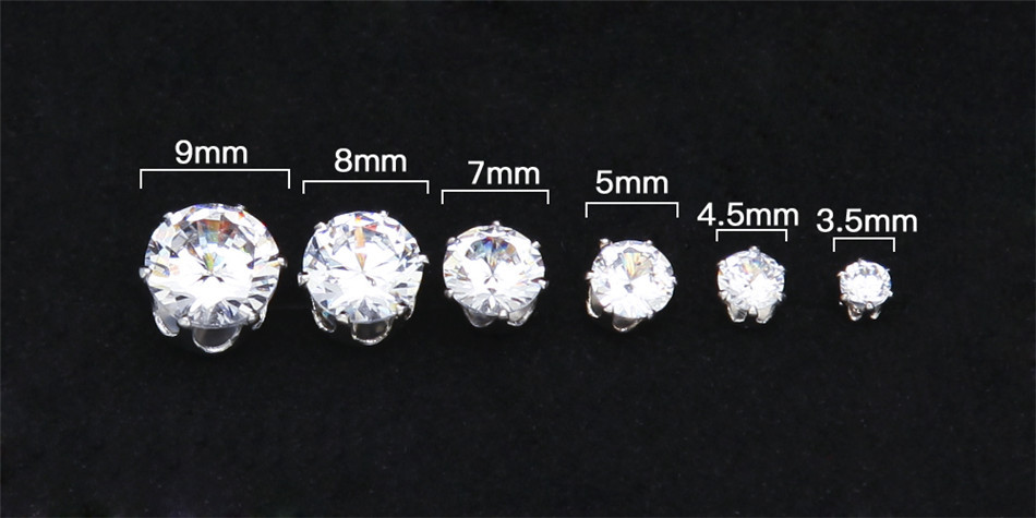 Wholesale 36pcs Cubic Zirconia CZ Women Earrings Studs Silver Quality Jewelry