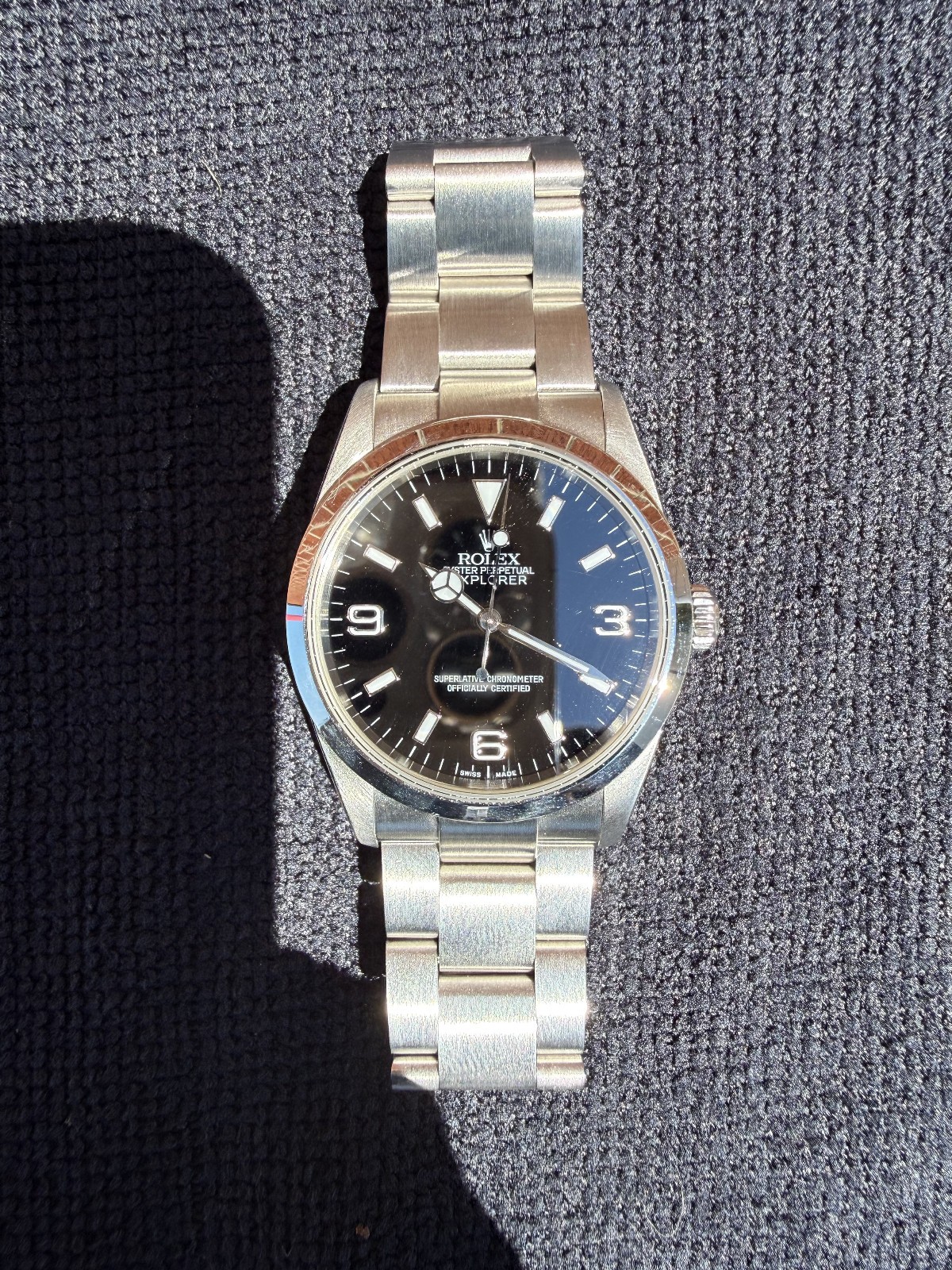 Rolex Explorer 114270 Oyster Bracelet Silver Bezel Classic Mens Watch