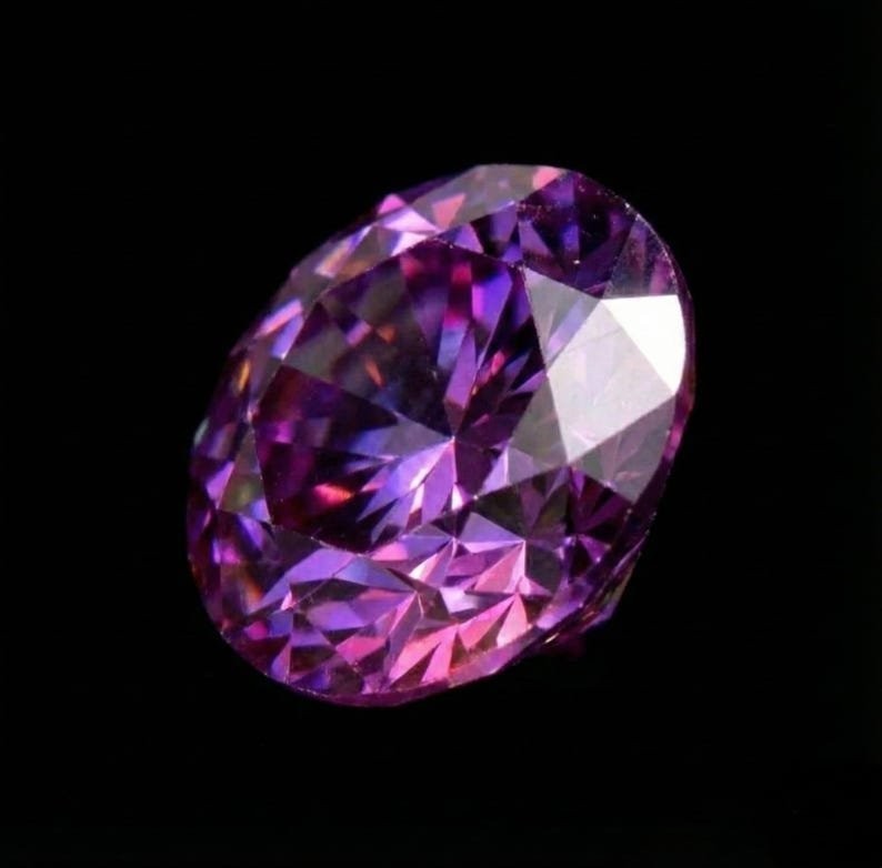2.1 Ct Fancy Purple Round Cut VVS1 Clarity 8.5×8.5MM premium Gemstone+ Free Gift