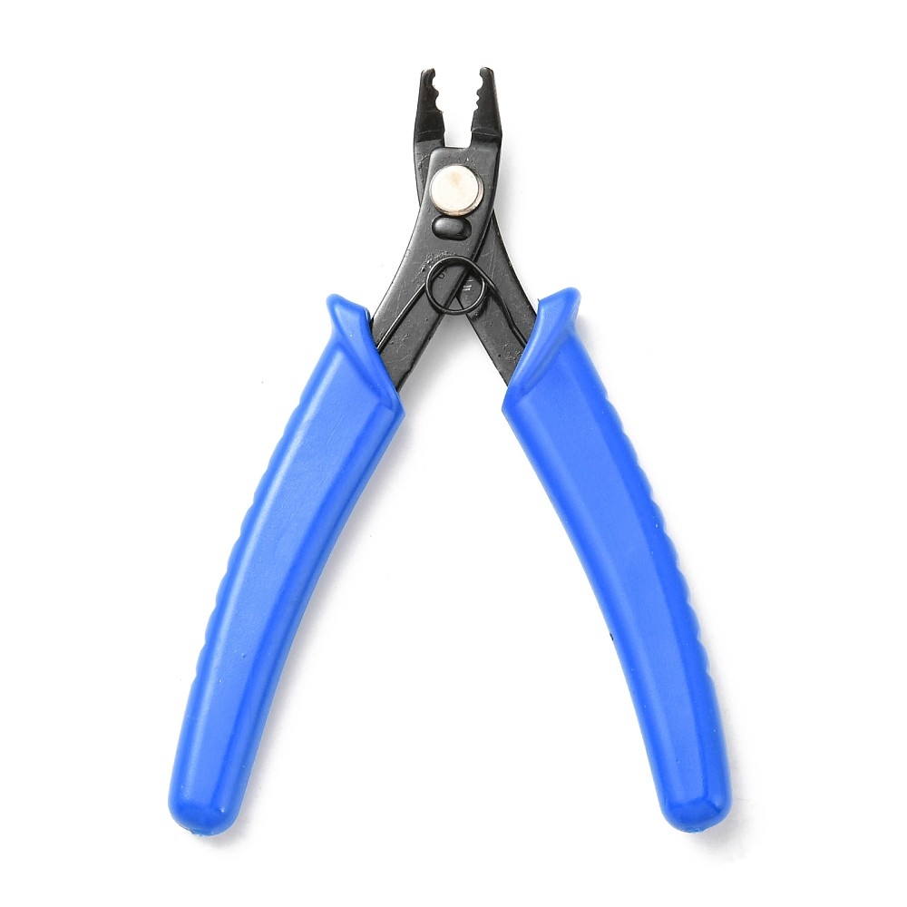 1x Carbon Steel Crimper Plier for Crimp Beads Jewelry Crimping Pliers Blue 5inch