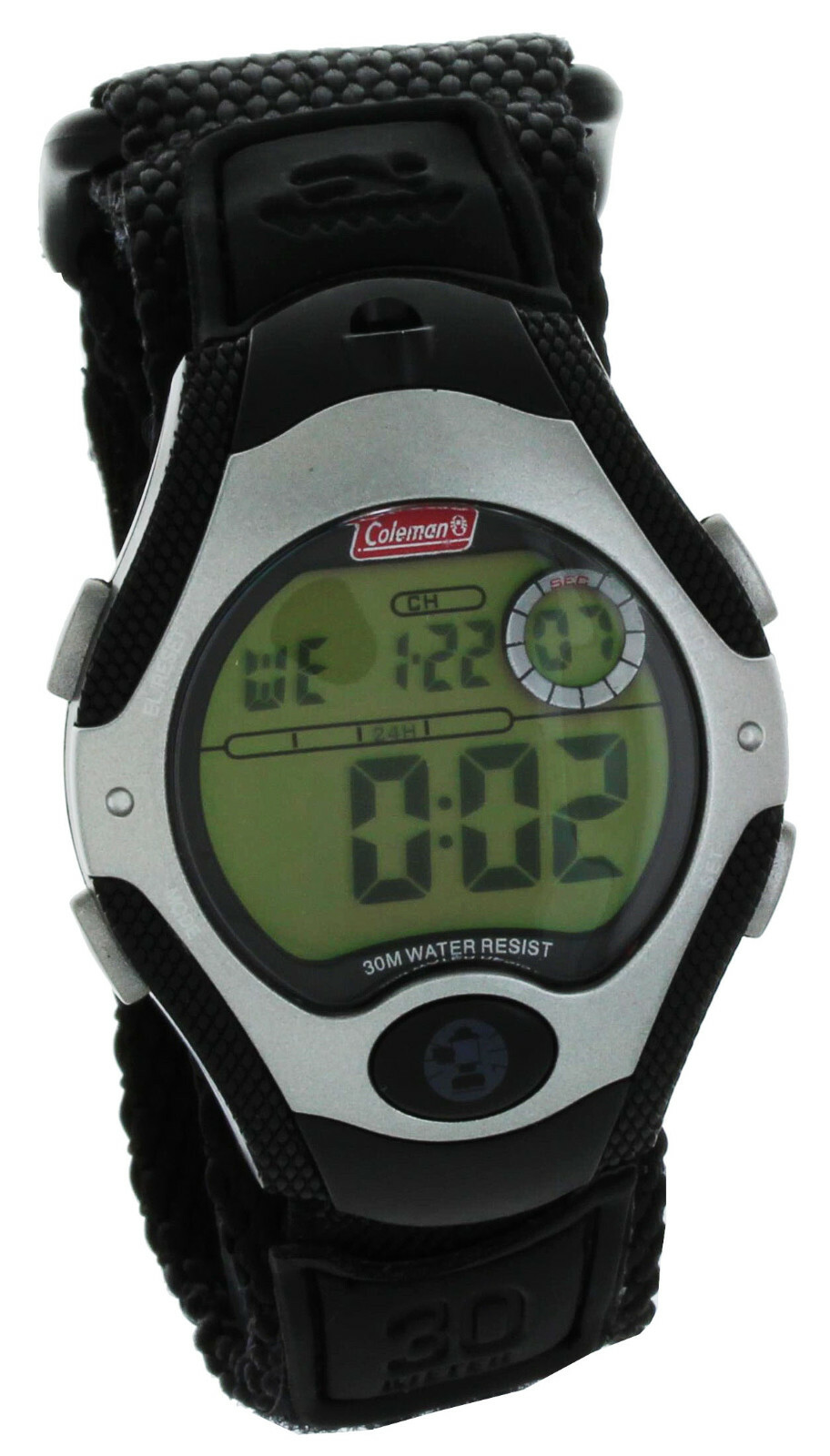 Coleman Men’s dual time stop Watch with Flashlight 40373