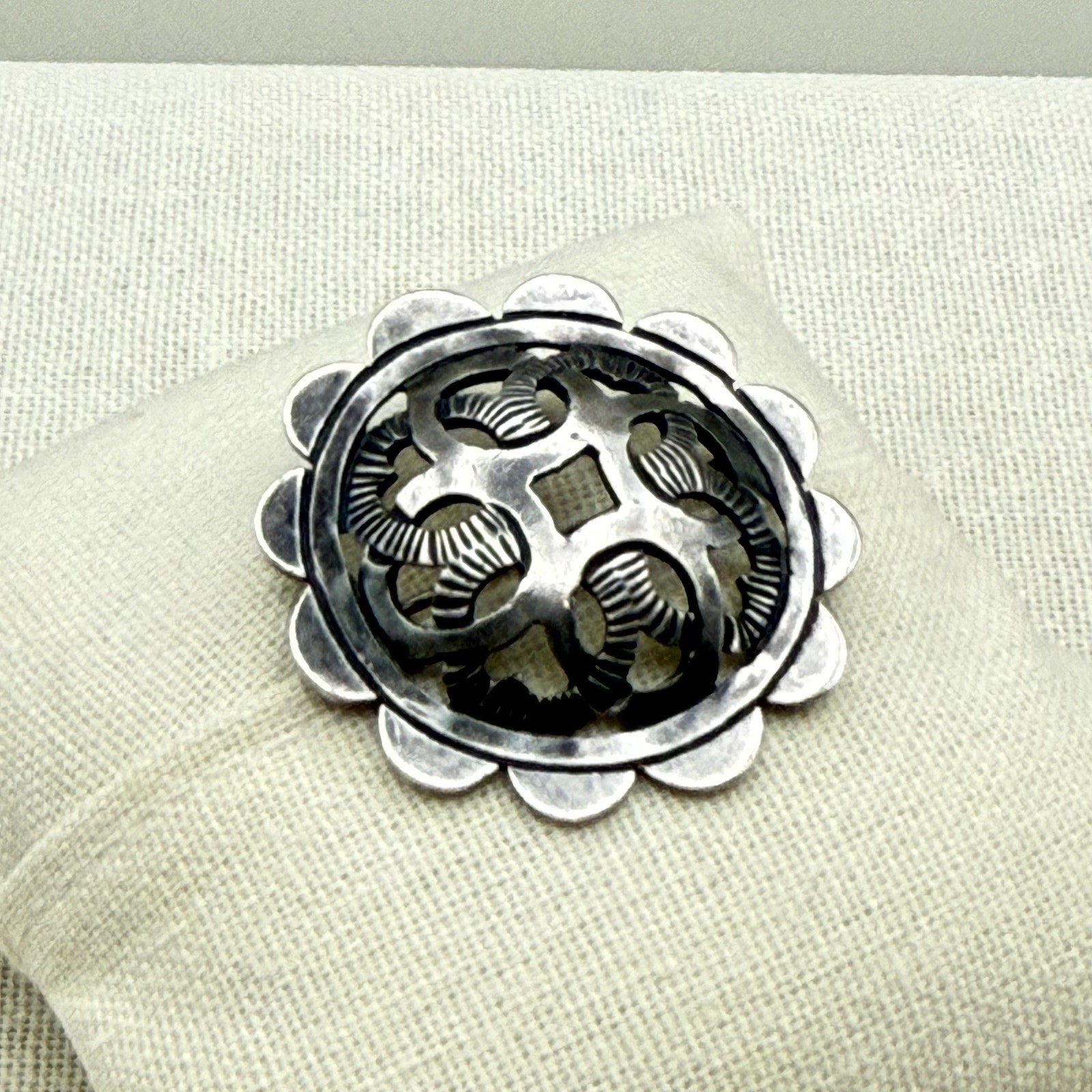 Vintage Mexico Taxco Brooch Pendant Victoria Sterling Silver Eagle 12 MCM