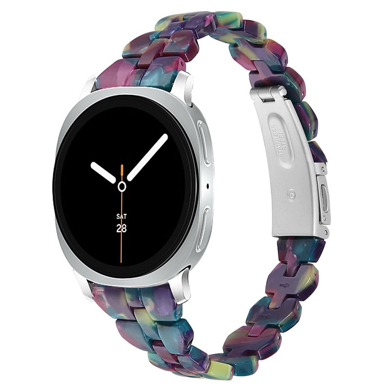 For Samsung Galaxy Watch 8/8 Classic Luxury Resin Stainless Steel Watch Band
