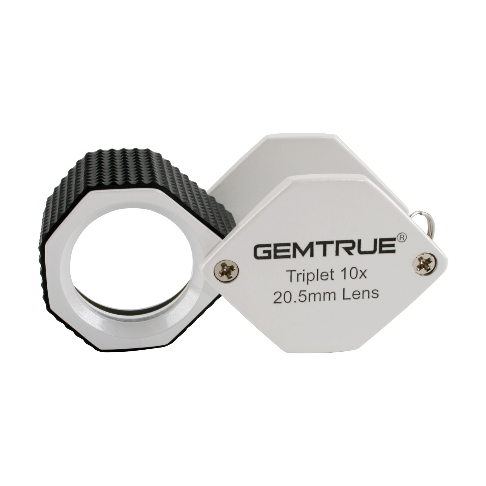 GemTrue Jewelry Loupe Diamond Loupe 20.5mm 10x Triplet Loupe with Rubber-grip