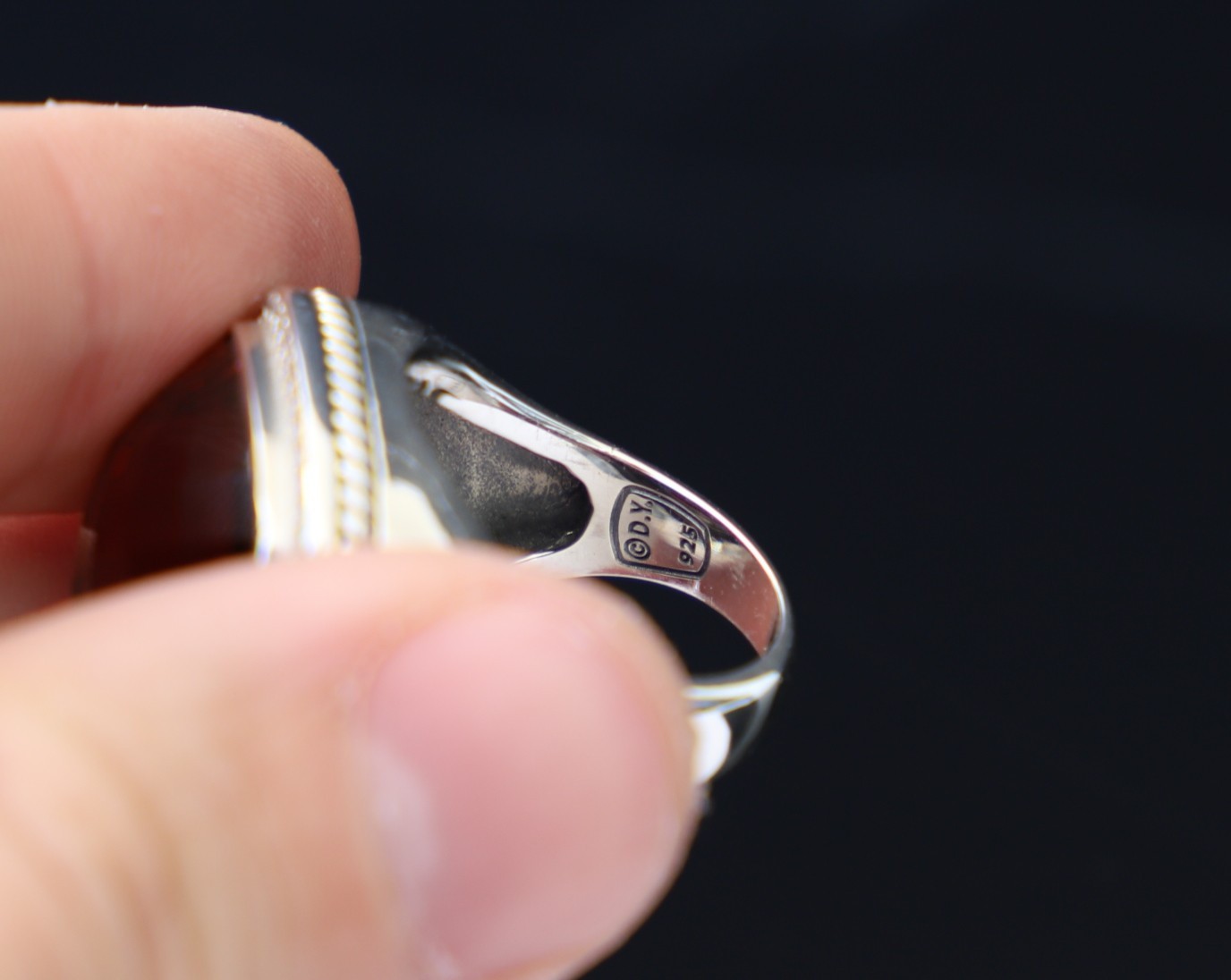 Women’s David Yurman Garnet Sterling Silver 20mm Albion Ring size 8