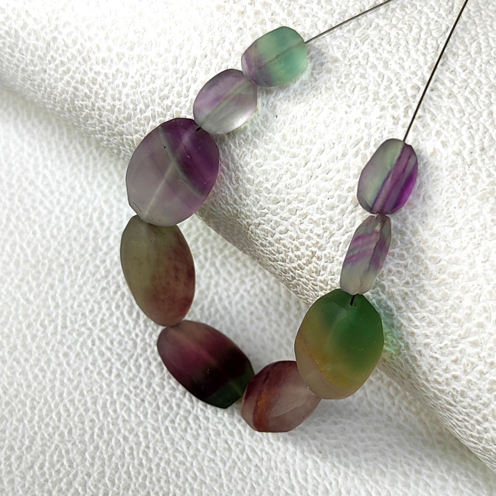 9-19 mm Rainbow Fluorite Unpolished Nugget Beads 5″ Strand Natural Brazil Origin