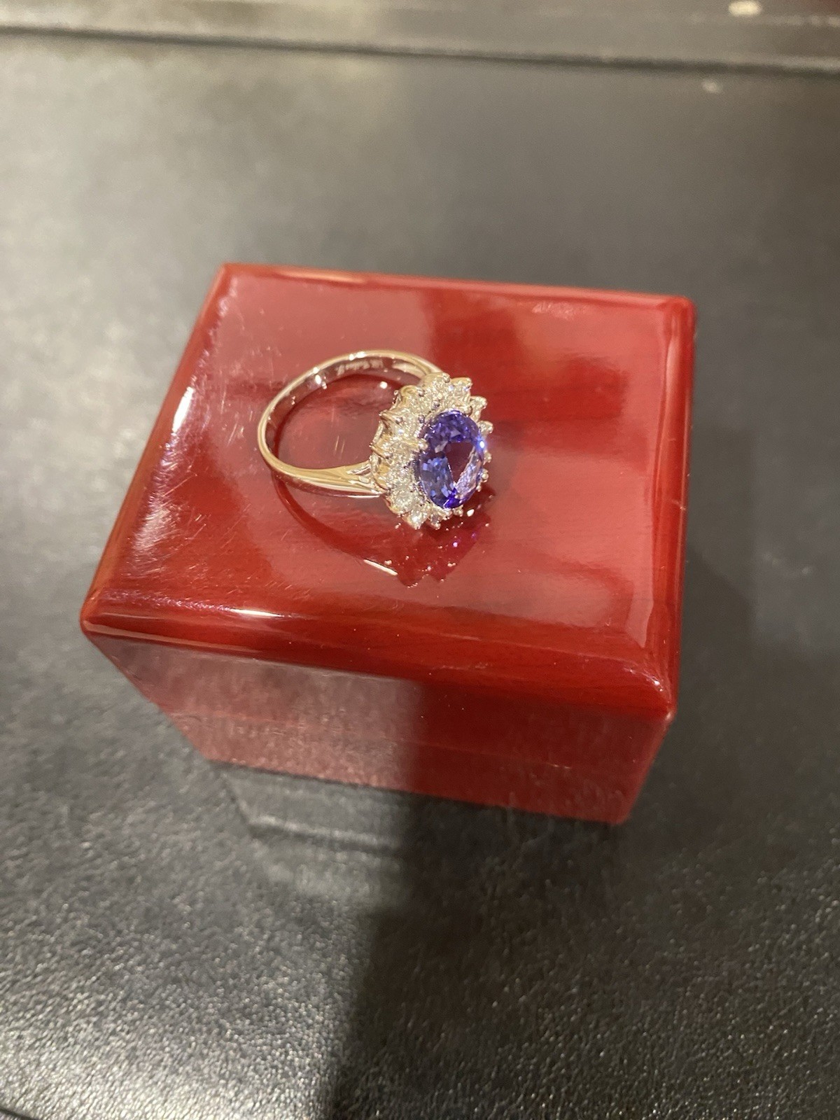 $SALE$ 14k White GOLD Oval Shaped Tanzanite $10,299.99USD Genuine Diamonds RingW