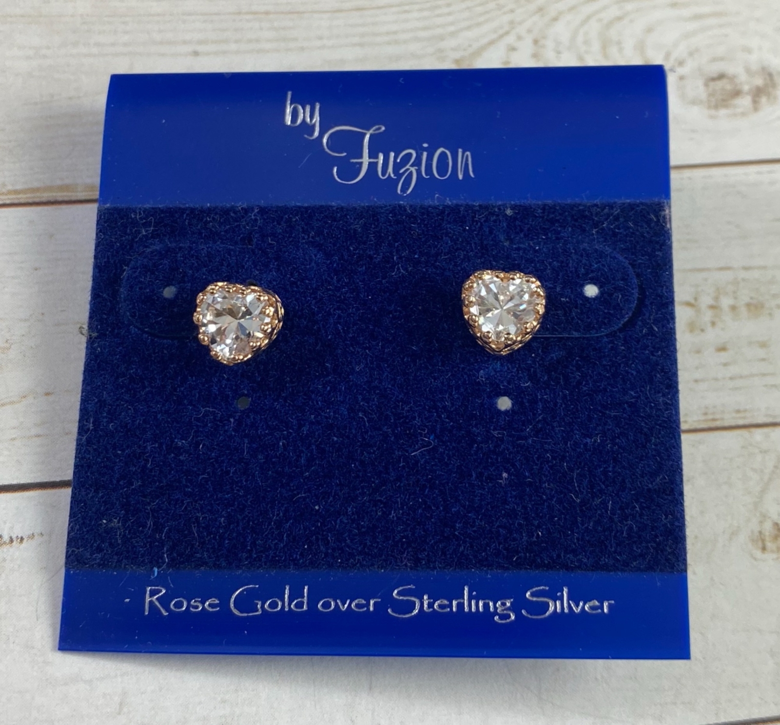 Fuzion Creations Rose Gold Over Sterling Silver Earrings NWT