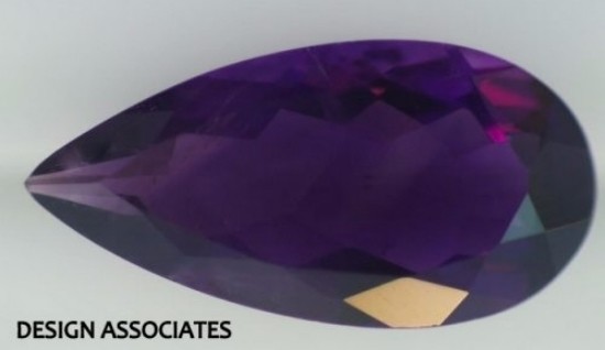 BRAZILIAN AMETHYST 24 x 12 MM PEAR CUT ALL NATURAL