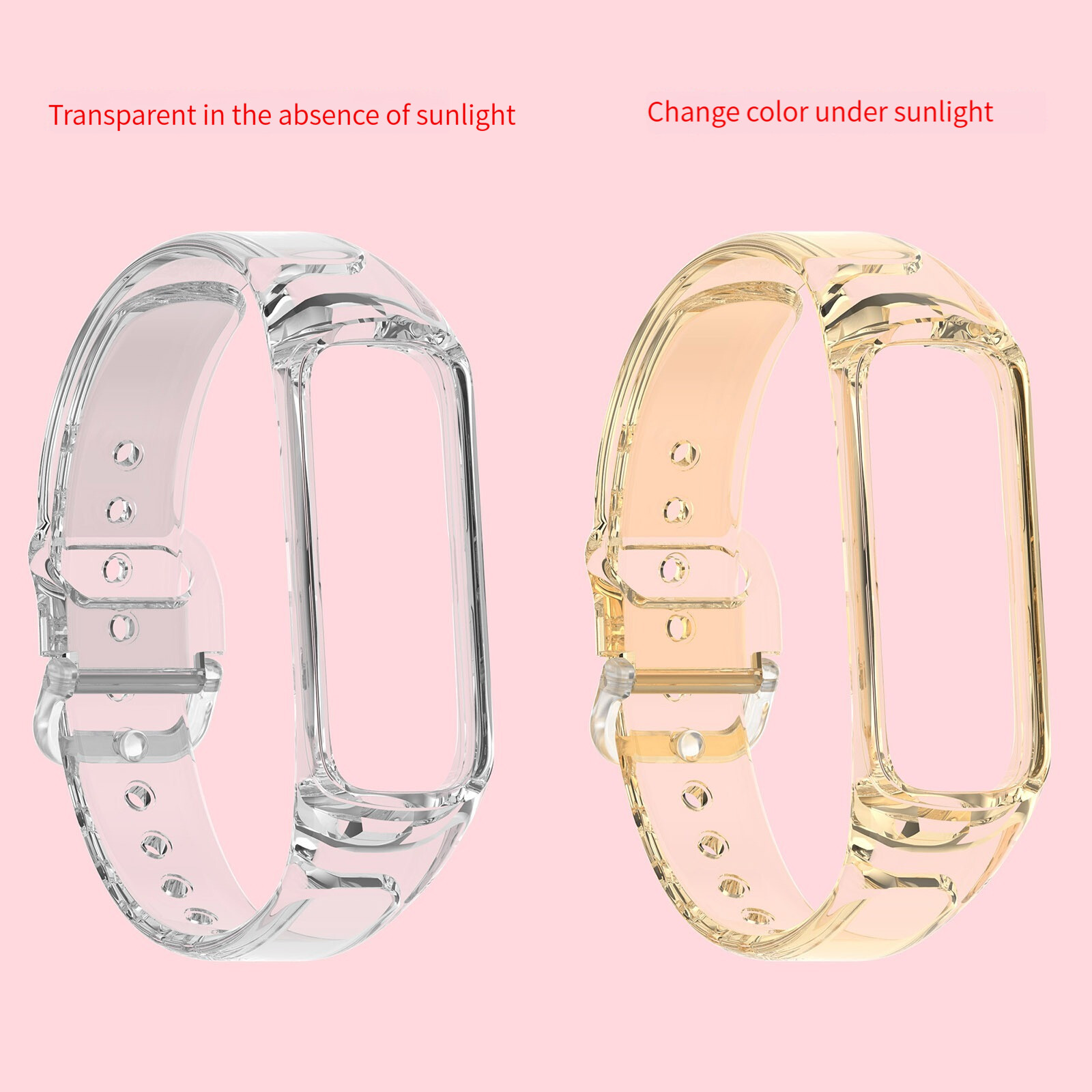 For Samsung Galaxy Fit2 Replacement Watch Strap Light Change Color Wristband
