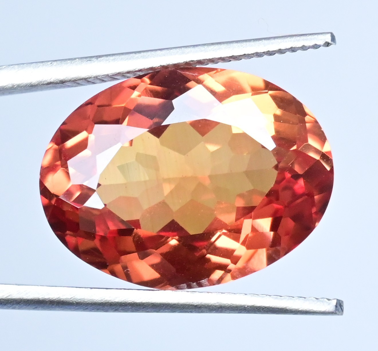 Flawless Natural Imperial Topaz 19.80 Ct Oval Untreated Certified Gemstone