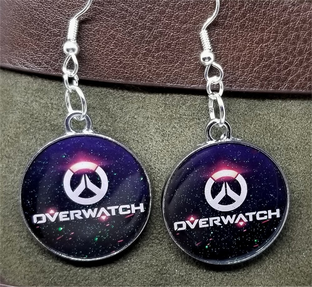 Overwatch Title and Emblem Charm Earrings