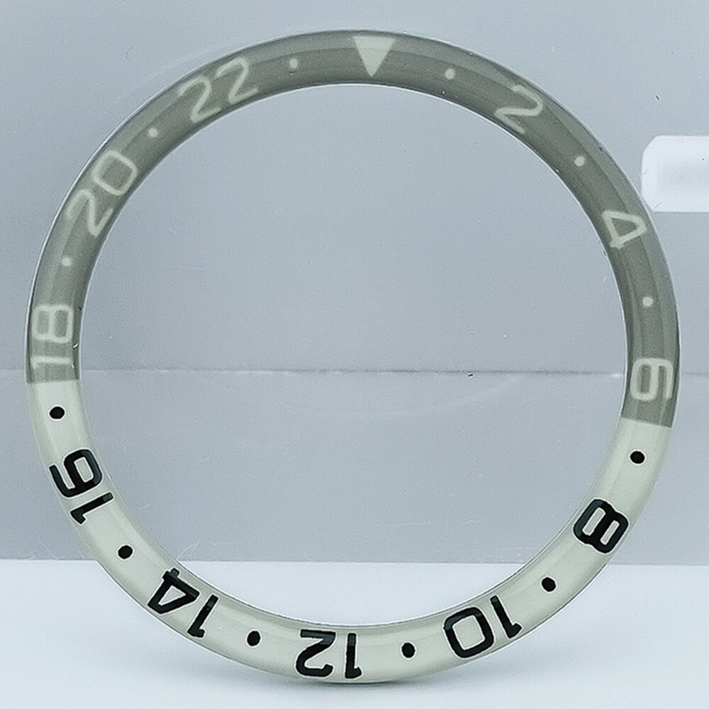 38mm Resin+Aluminum Alloy Blue Luminous Watch Bezel for SKX007 SKX011 Series