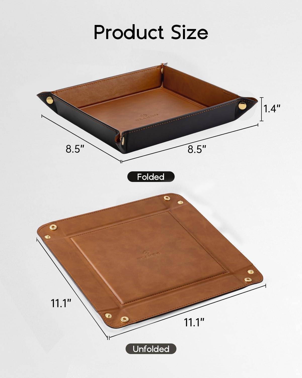 Valet Tray for Men Women, Nightstand Organizer Vanity Catchall Holder for Dresse