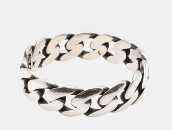 925 Silver Handcrafted Cuban Link Ring Hallmarked Heavy Band Sizes 9 10 11 12