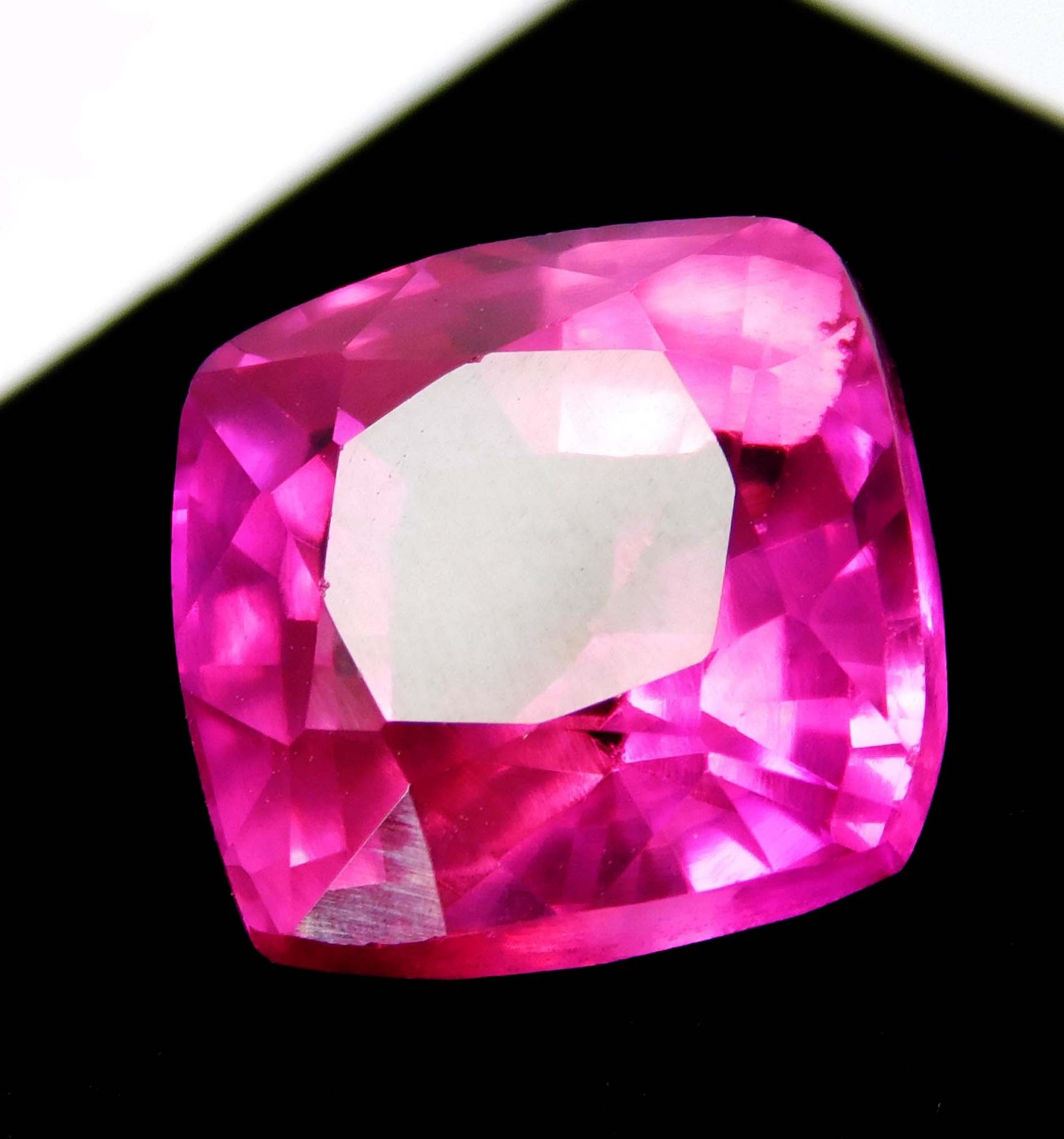 A++ Ruby Square Cushion Cut 9.55 Ct Natural Loose Gemstone CERTIFIED Ruby Pink