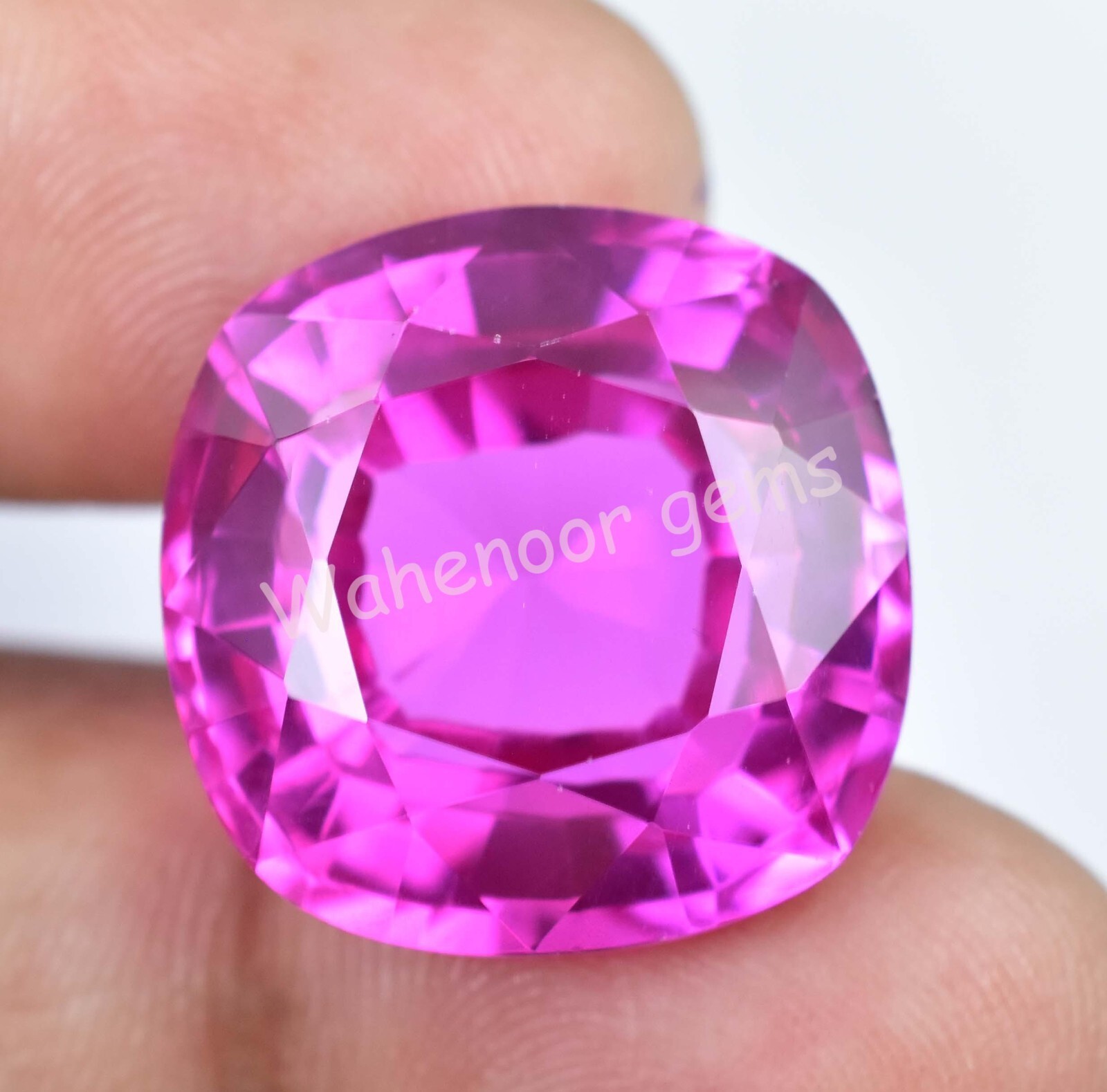 Natural Mogok Pink Ruby 40.55 Ct Cushion Certified Flawless Loose Gemstone