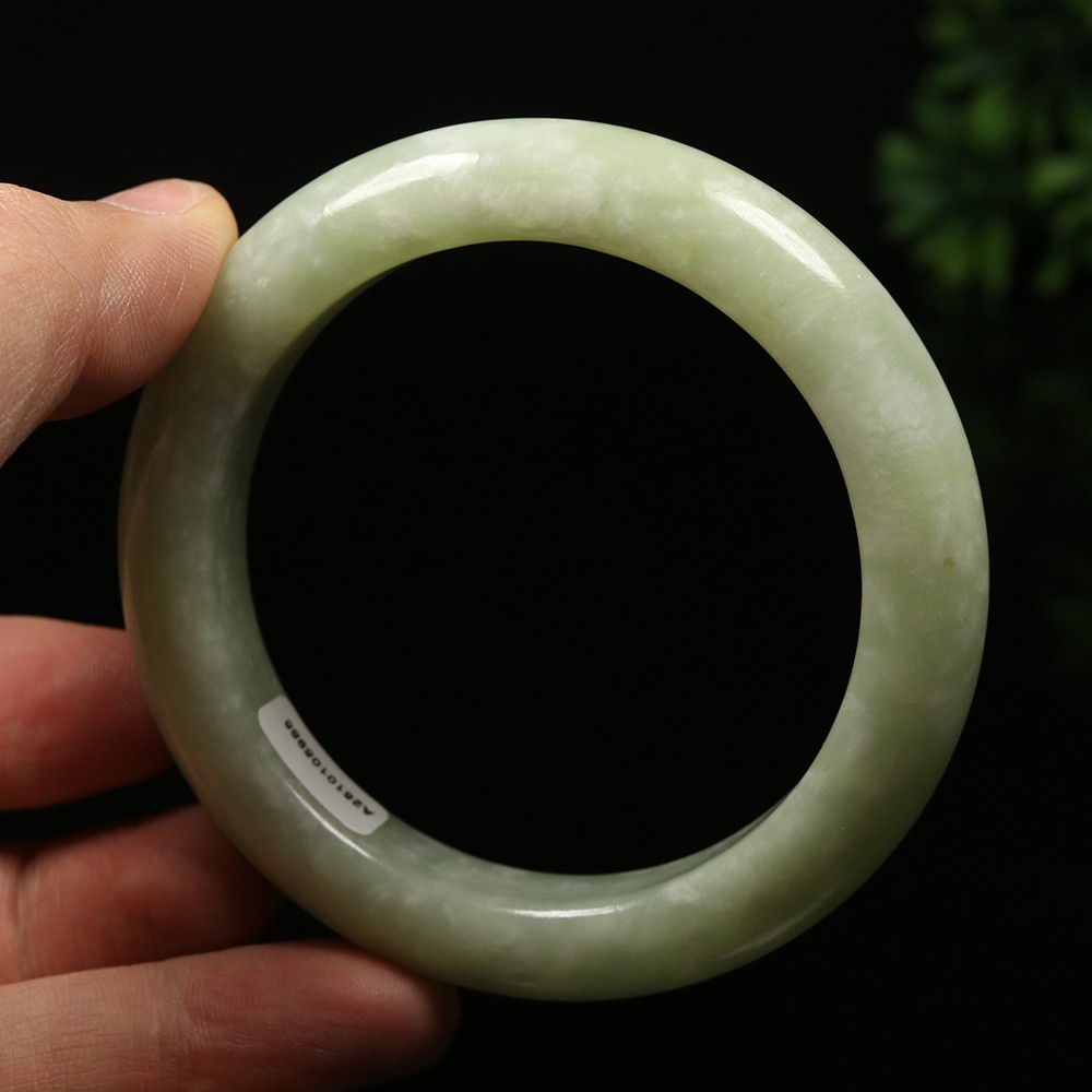 61mm Certified 100% Natural Grade A Green Xiu Jade Bracelet Bangle 12025