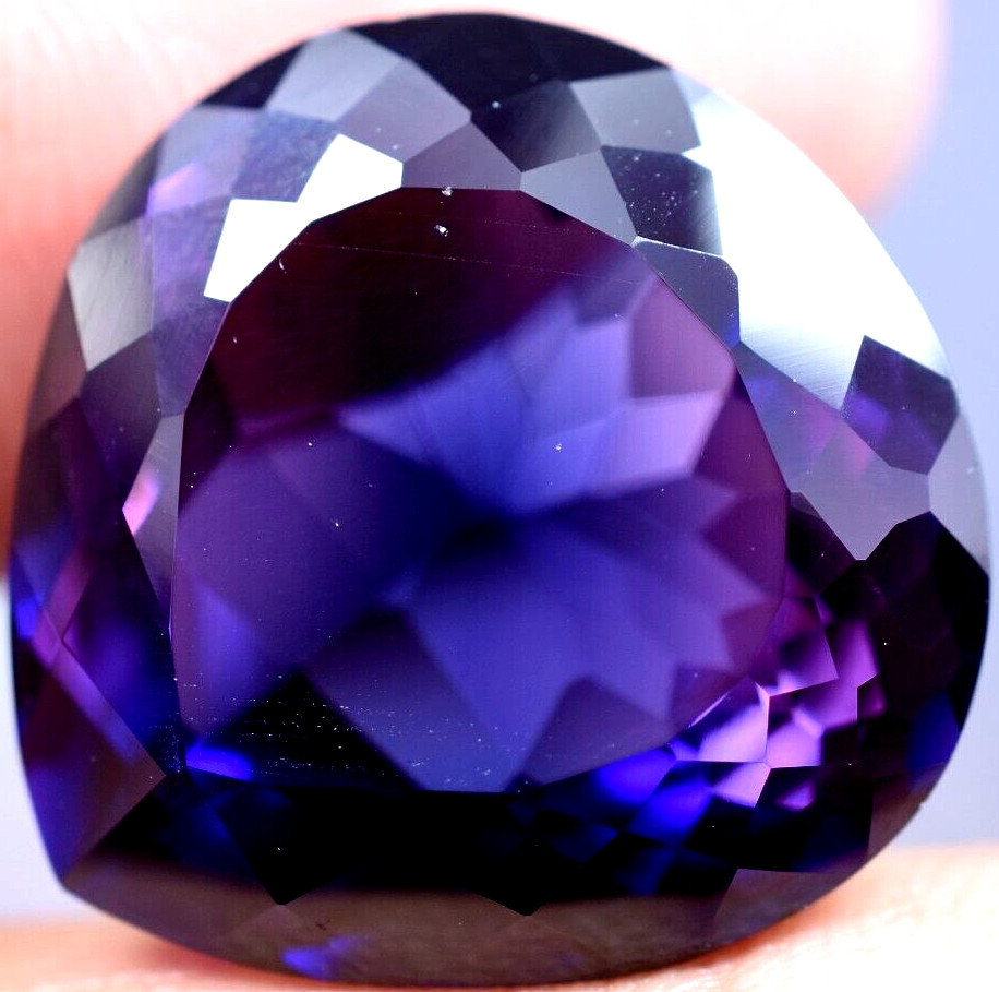 FLAWLESS Natural Purple-Blue Tanzanite 26.75 CT Pear Certified Loose Gemstone