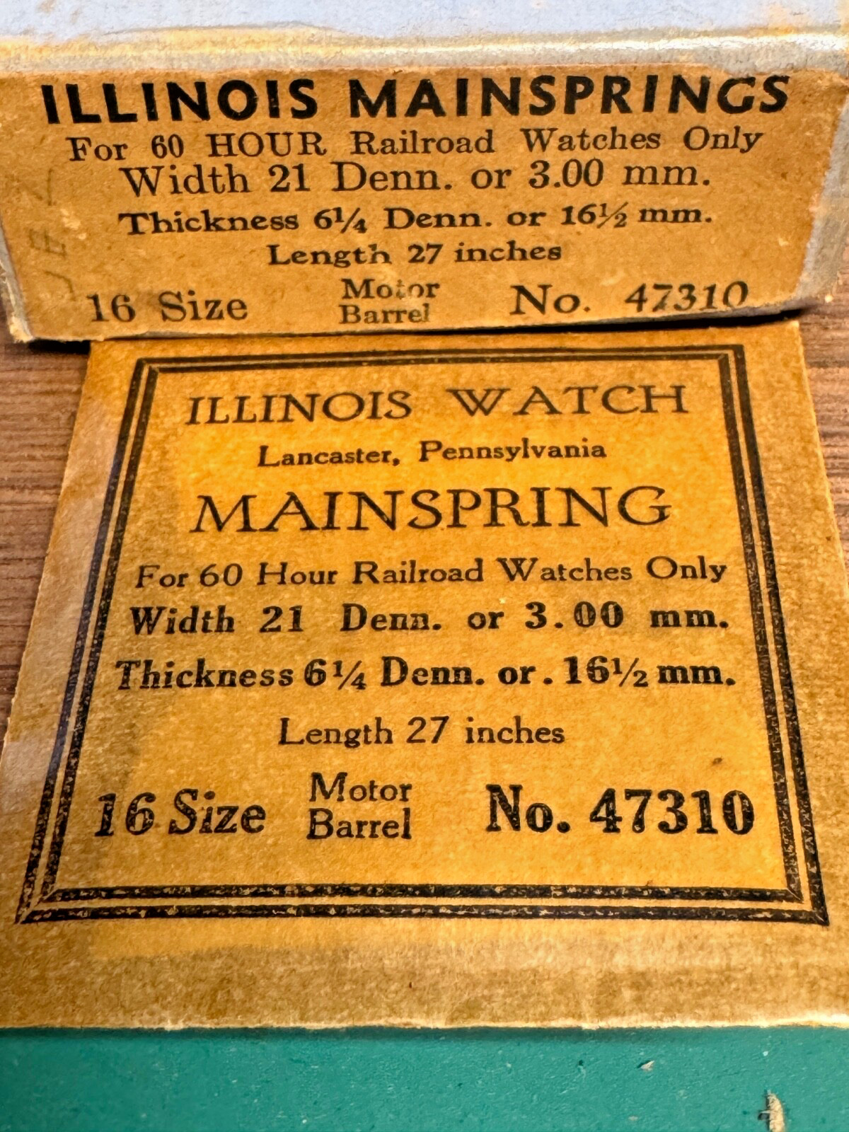 Illinois 16s 47310 RAILROAD 60 Hour POCKETWATCH Mainspring watchmaker repair