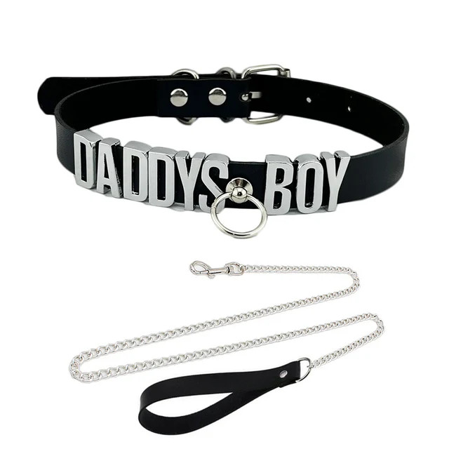 Collar BDSM Gift Pu Leather Custom Choker Necklace Punk DIY Chocker Party H7