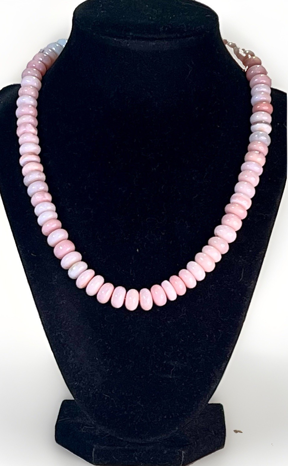 Sterling Silver Pink Queen Conch Beaded Necklace Southwestern 17 in 65.1g NWOT