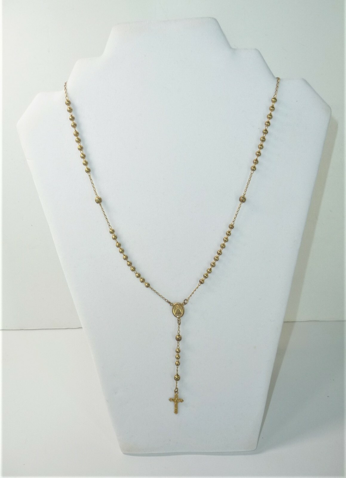 Milanus Rosary Christian Cross Ornate Embellished Faith Necklace