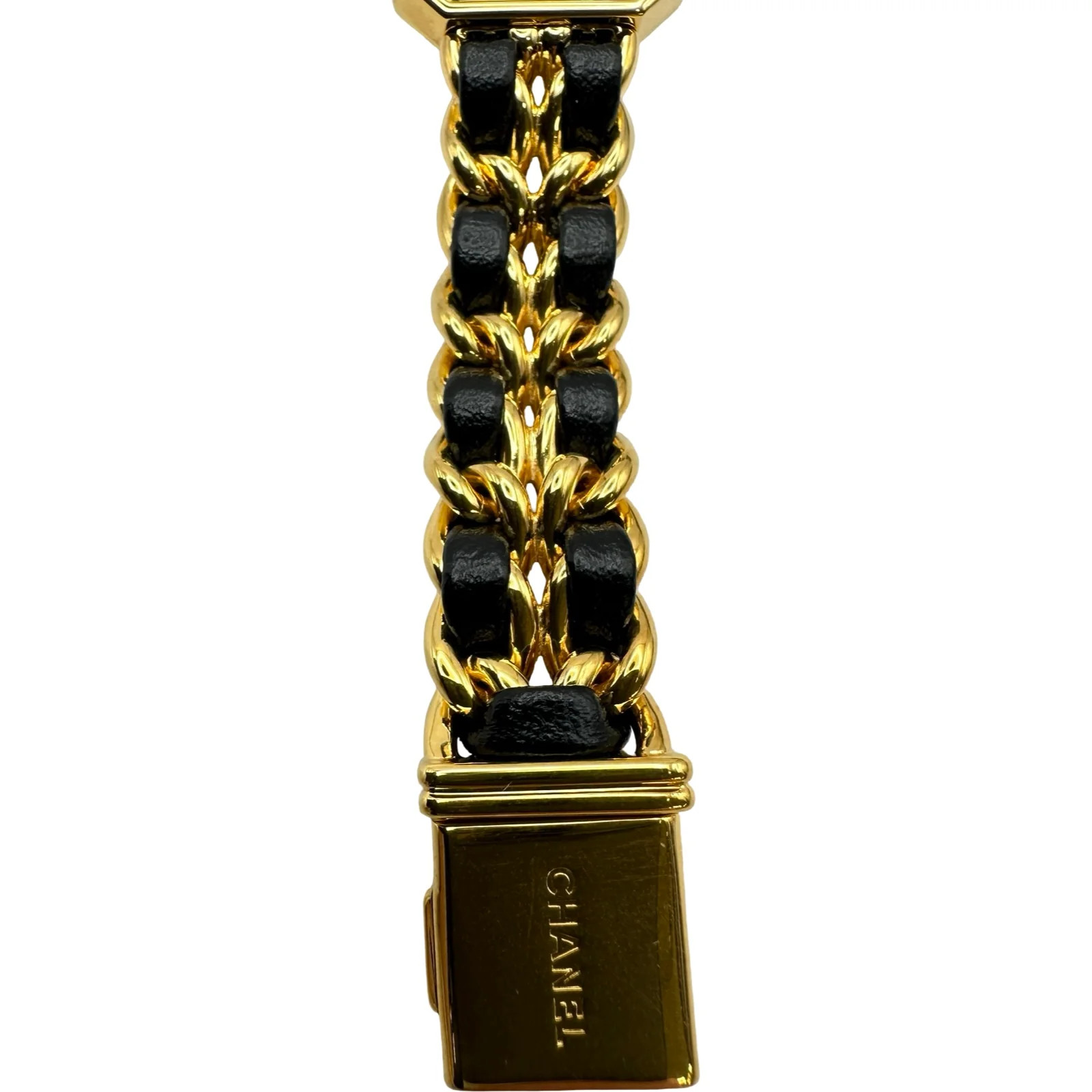 Chanel Première S H0001 20mm Gold Black Dial Quartz Watch OKW2044
