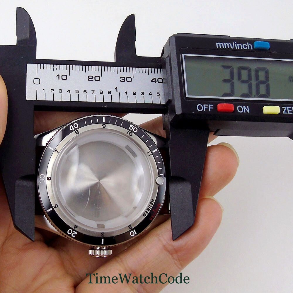 40mm Double Bow Sapphire Crystal Watch Case Fit NH35 NH36 NH38 PT5000 20ATM 316L