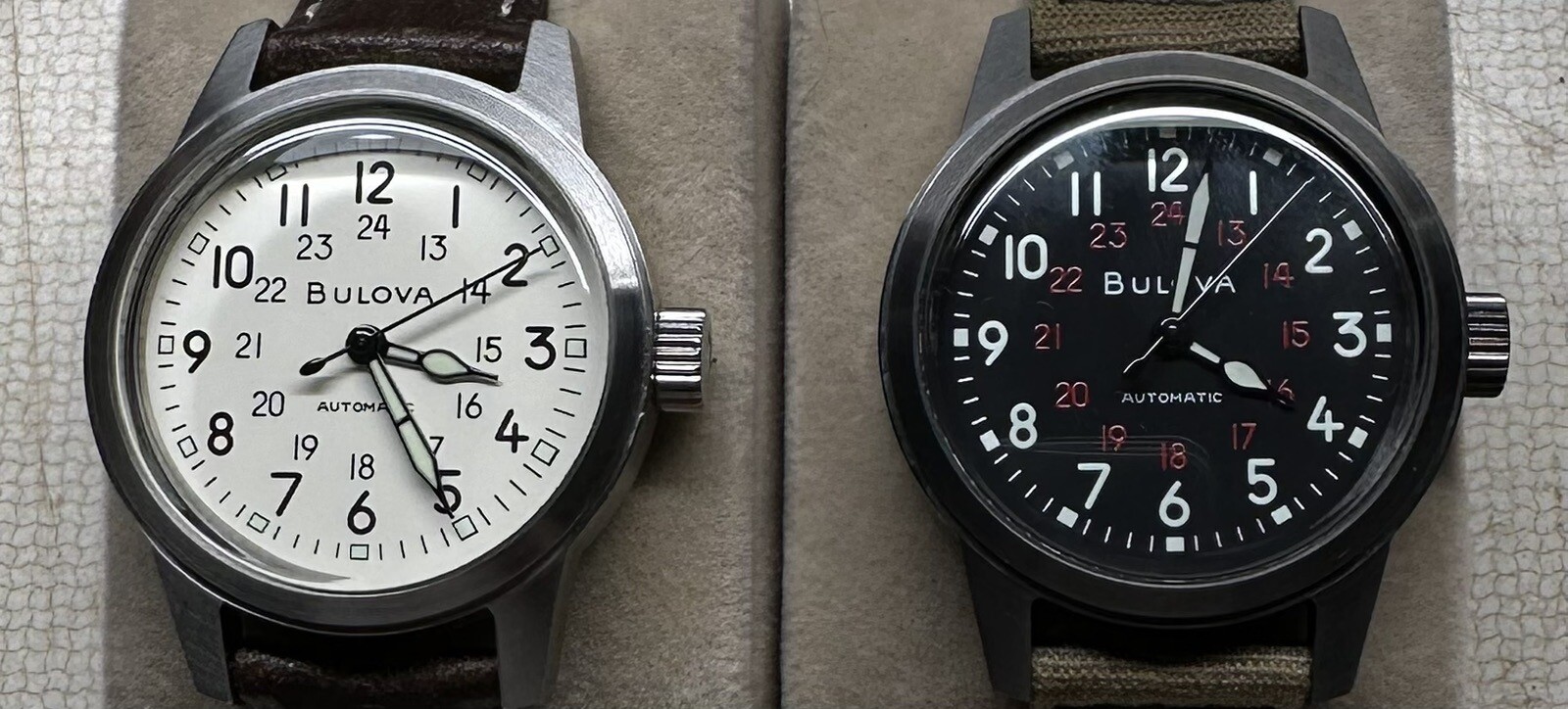 Bulova Hack Automatic 96A246 And 98A255 Wristwatches. Sold as a set.