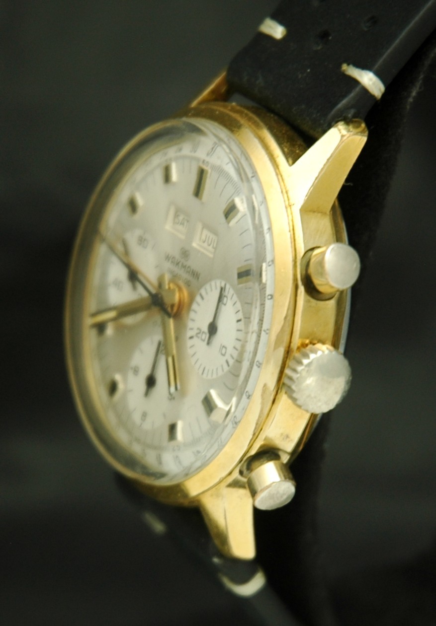 Wakmann Triple Calendar Chronograph Watch Valjoux 730 72c 73.1308.21 Gigandent