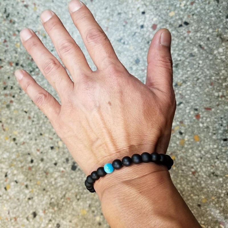 Black Onyx 8mm Beads Healing Chakra Strength Protection Women Men Bracelet Gifts