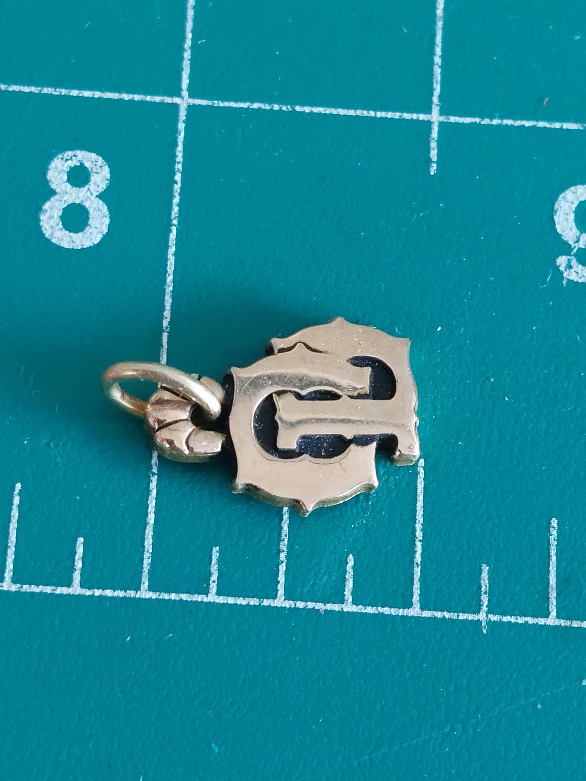 CTO charm Marked 1/5 10k Gold Stylized OD Initials