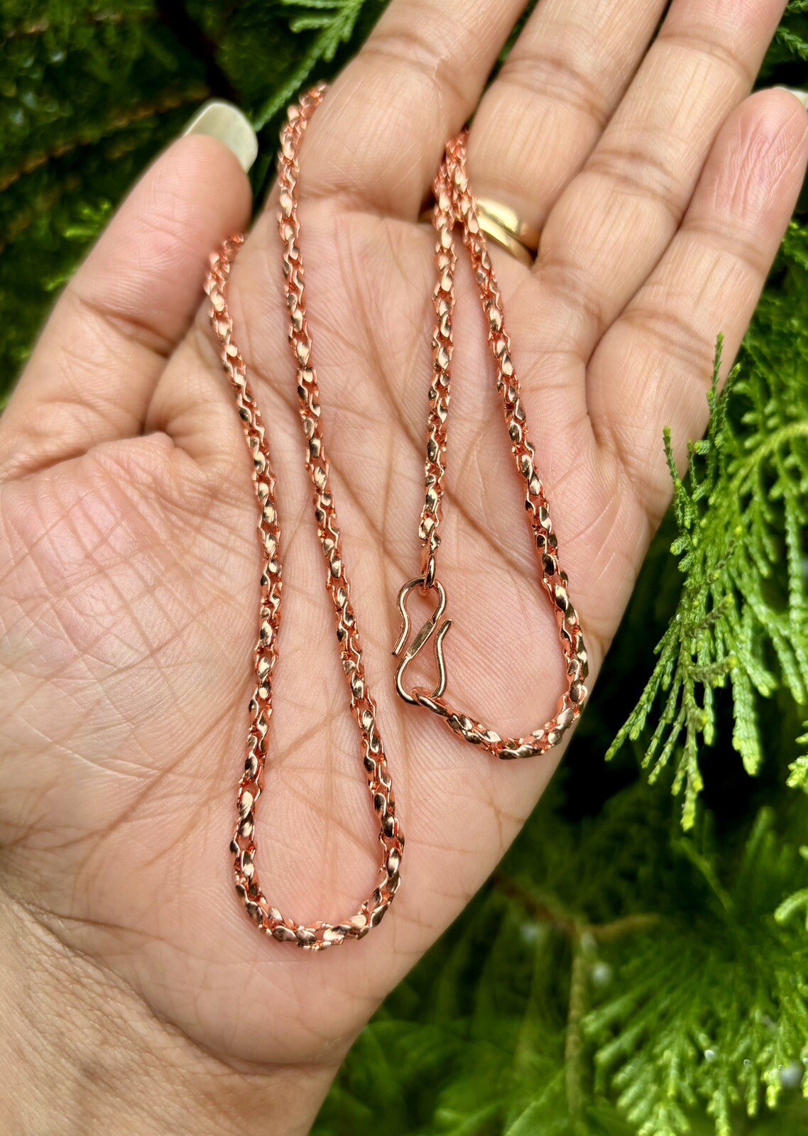 20 inch Pure Copper Hollow Infinity Chain Necklace, Healing Jewelry, Spiritual