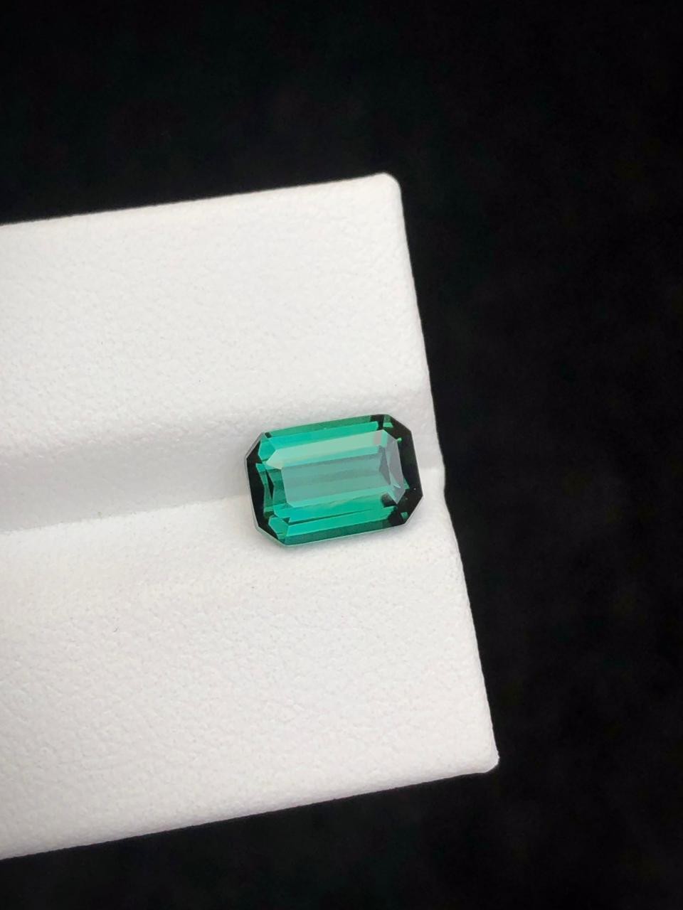 2.30 Carats Emerald Shape Tourmaline Loose Gemstone From Afghanistan