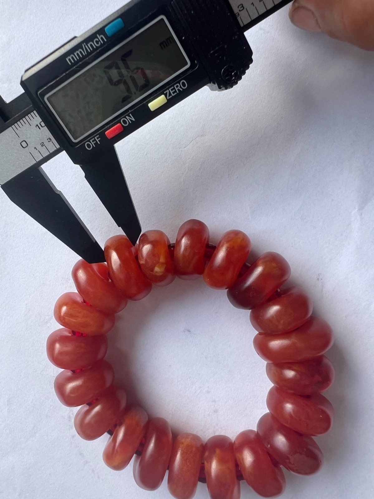 pine-resin incense, 20.4 mm amber bracelet vintage – Scented Estate Piece