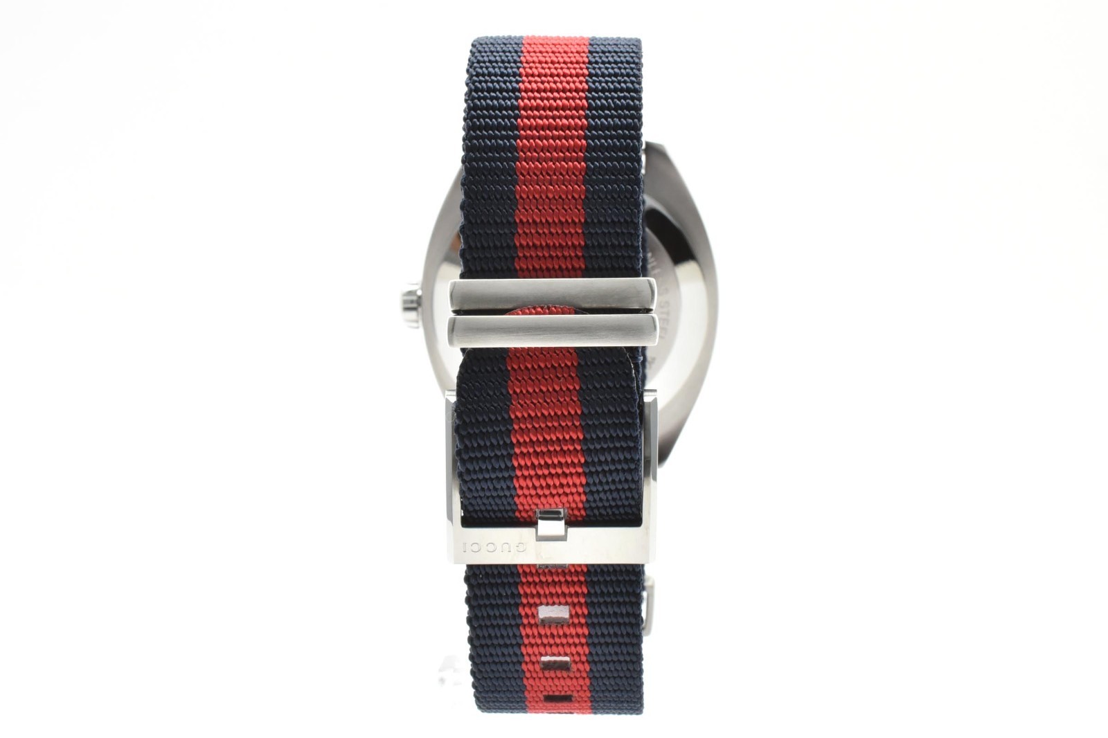 GUCCI 142.3 GG2570 Quartz Men’s Watch Navy Dial 40mm Steel Date Swiss Made Box