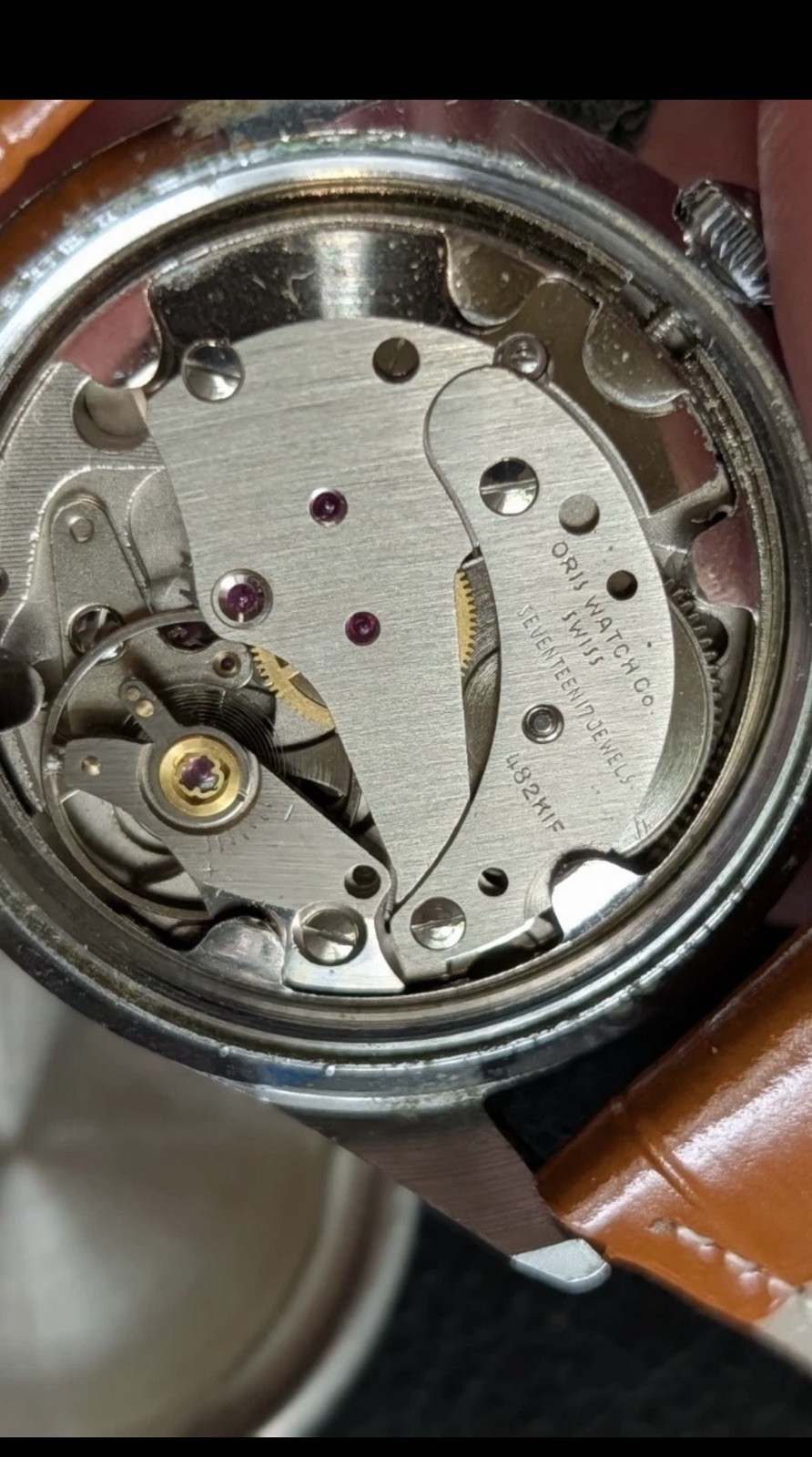 Vintage Oris Super 17J Manual Wind Swiss Made Silver Dial 33mm