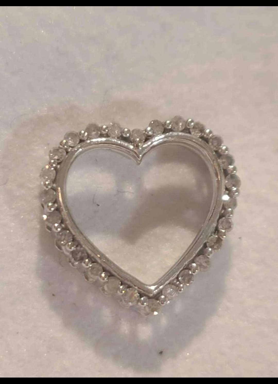 10k Diamond Heart Pendant & 925 Chain
