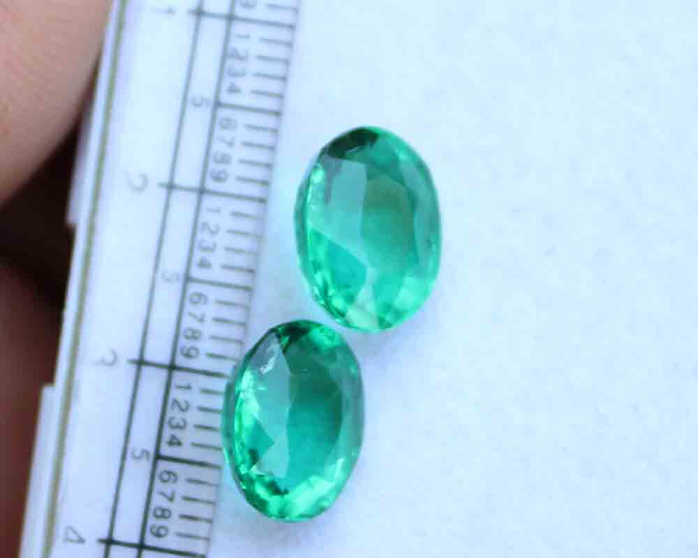 8*11 MM LAB GROWN BIRON 6.90 ct COLUMBIAN GREEN EMERALD OVAL CUT LOOSE GEMSTONE