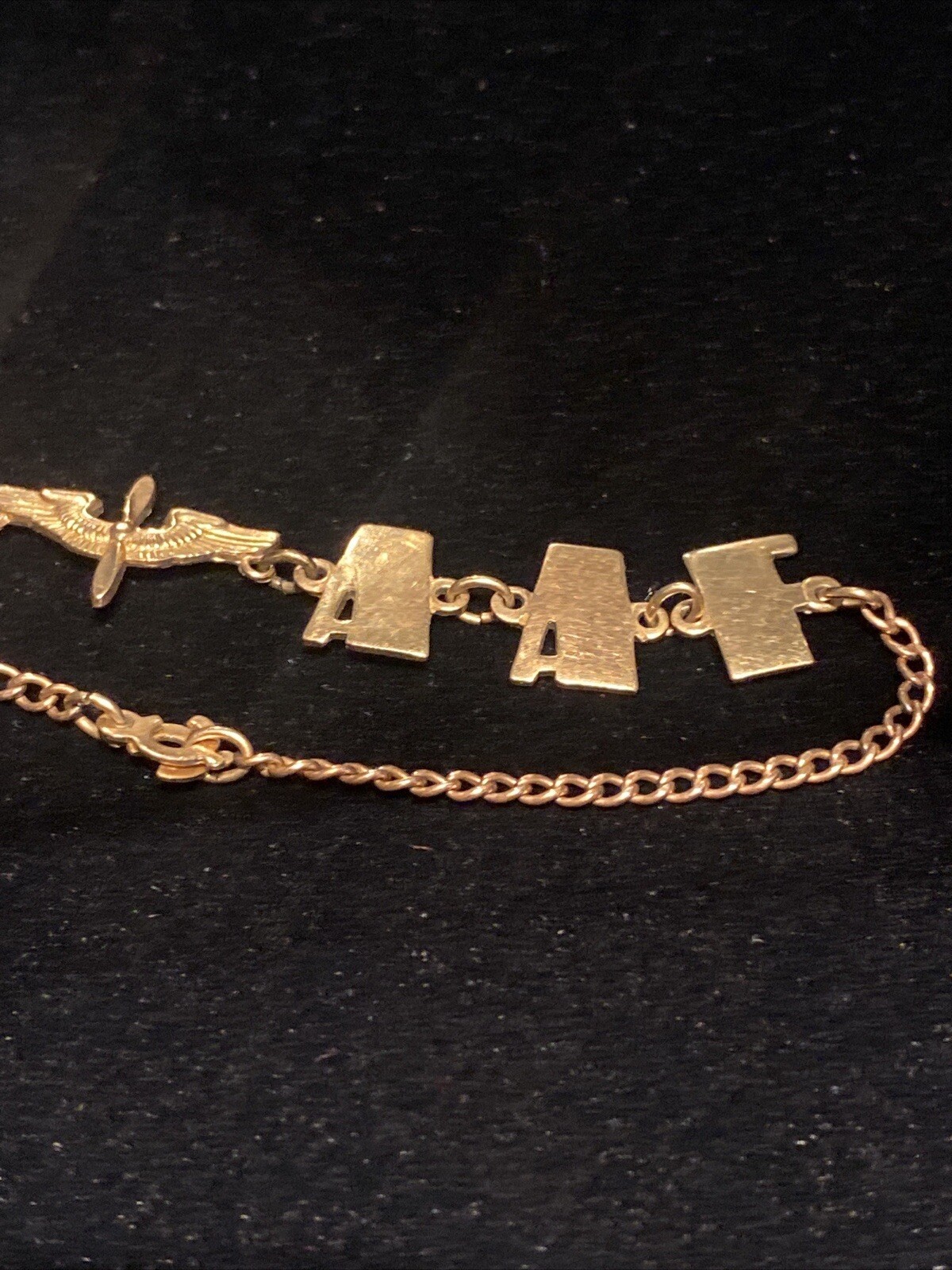 United States Armed Air Force World War 2 Bracelet Rare 10kt Gold Em Stamped