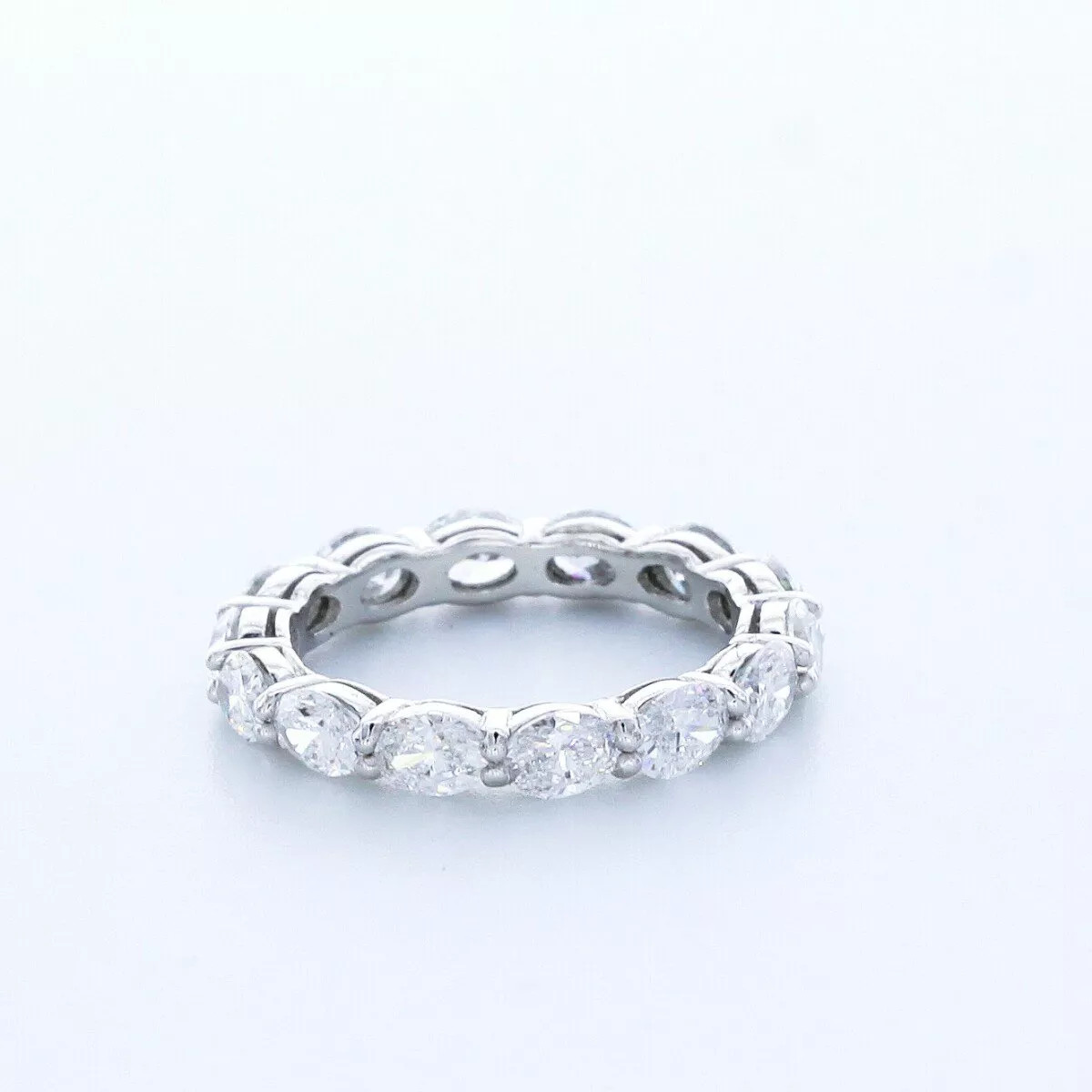 Eternity Wedding Ring Solid 14K Gold 2.75 Carat Marquise Natural Diamond G VS2
