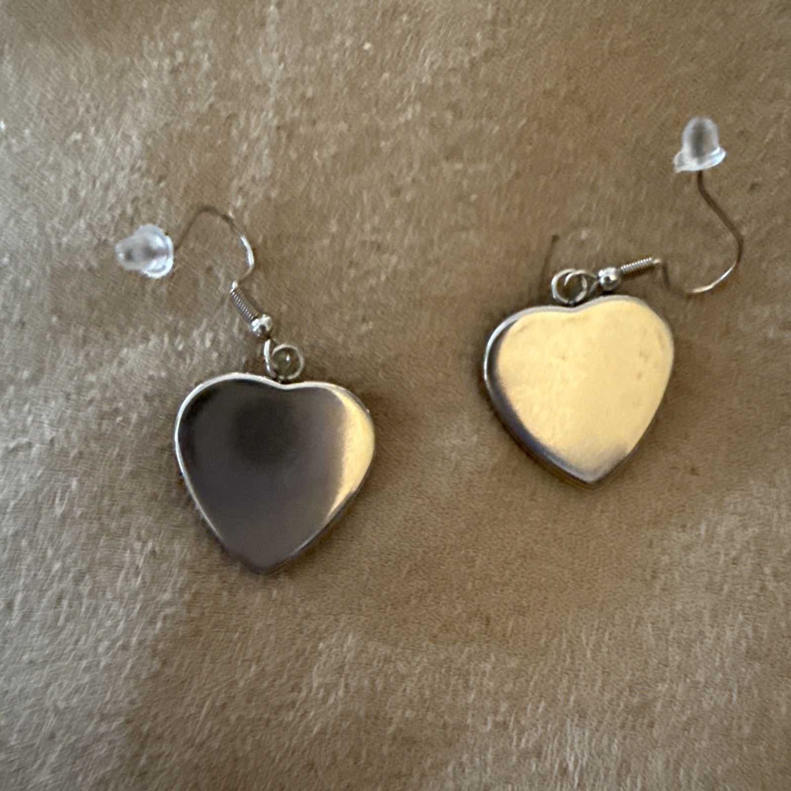 250th Anniversary W/American Flags/Statue Of LibertyDangle Heart Shaped Earrings