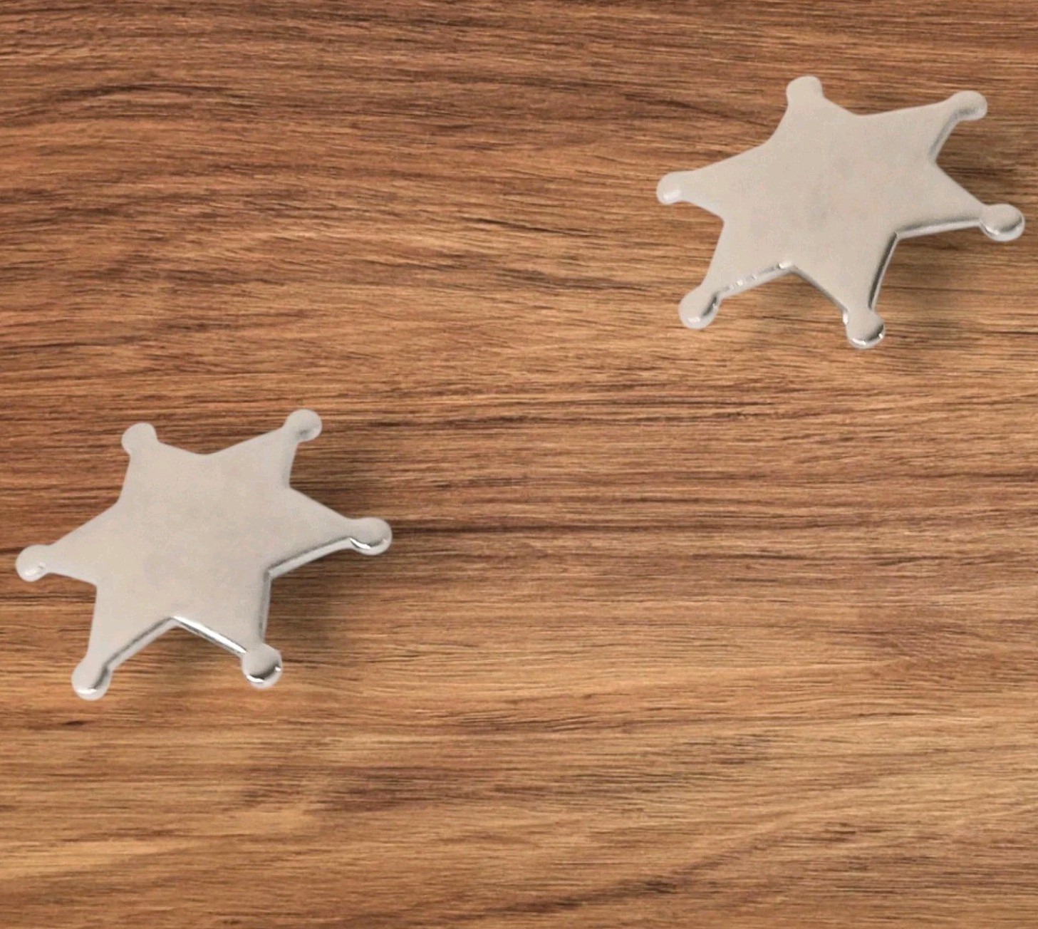 Cufflinks Vintage Silver Sheriff’s Star Set Classic Traditional Menswear